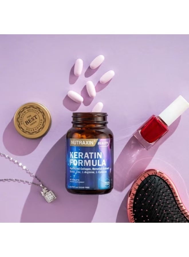 نوتركسين نيوتراكسين بيوتي كيراتين فورميولا 60 قرصًا: مكمل غذائي متطور لدعم الشعر والبشرة والأظافر - Image 4